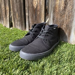 TOMS Black Canvas Mens Cupsole Botas Venice Collec